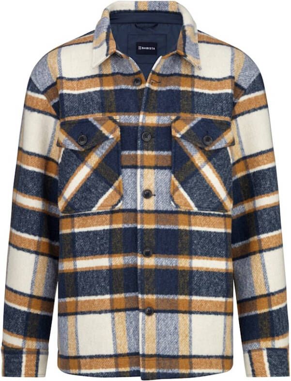 BABISTA Jas van een wolmenging Okergeel/Blauw