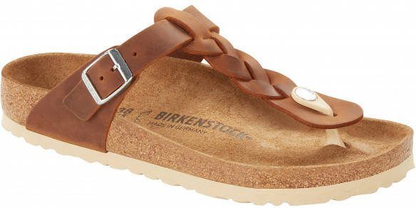 Birkenstock Women's Gizeh Braided Sandalen Normal, beige/bruin