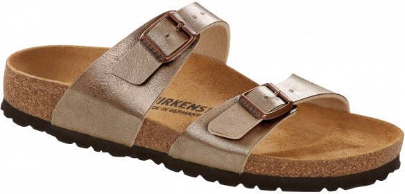 Birkenstock Women's Sydney BF Sandalen Schmal, bruin/beige
