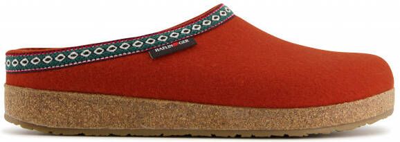 Haflinger Grizzly Franzl Pantoffels rood