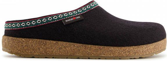 Haflinger Grizzly Franzl Pantoffels zwart