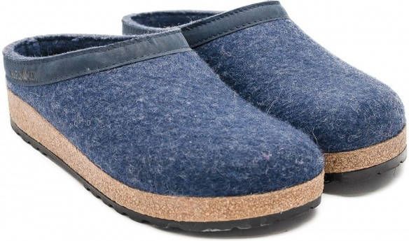 Haflinger Grizzly Torben Pantoffels blauw