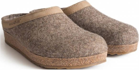 Haflinger Grizzly Torben Pantoffels bruin/grijs/beige
