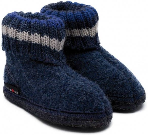 Haflinger Kids Paul Pantoffels blauw