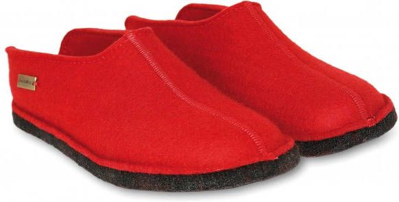 Haflinger Smily Pantoffels rood