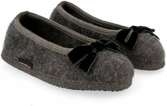 Haflinger Women's Fiocco Pantoffels grijs