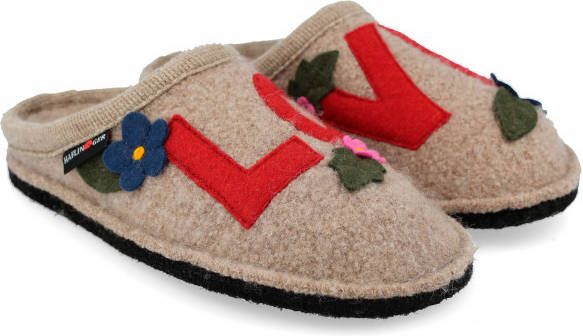 Haflinger Women's Love Pantoffels beige