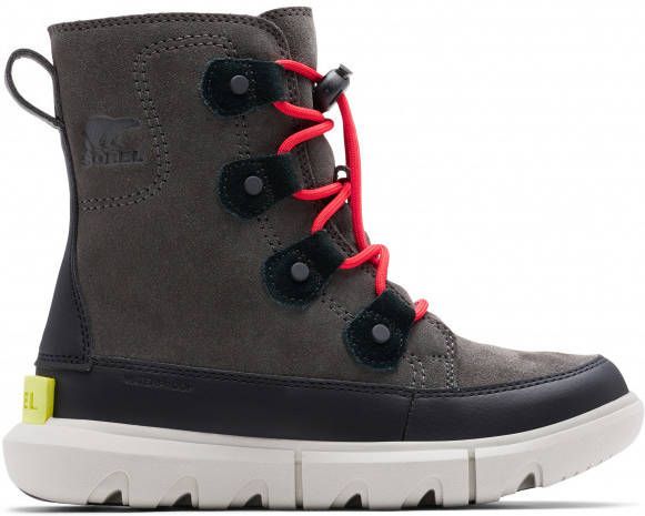 Sorel Kid's Explorer Lace WP Winterschoenen, zwart/grijs