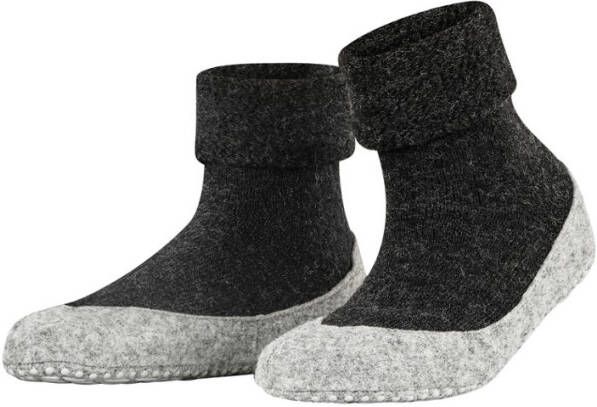 Falke Cosyshoe huissokken in wolblend met anti slip