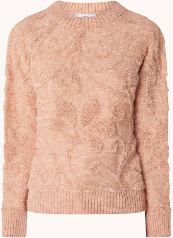 Mango Mosaico fijngebreide trui in alpaca wolblend met lurex