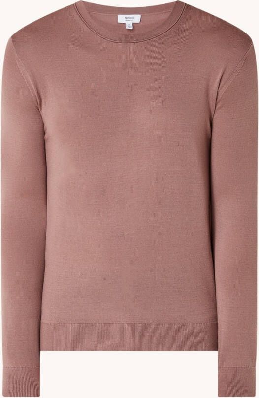 REISS Wessex fijngebreide pullover van merino wol
