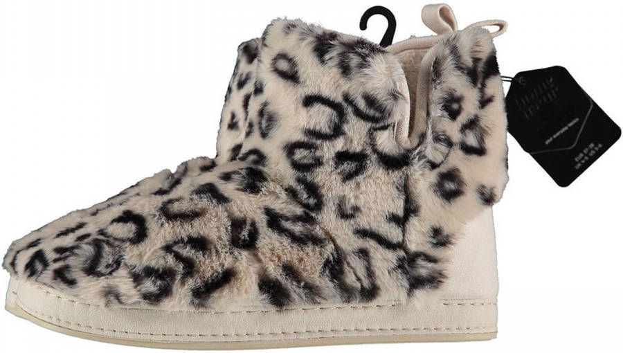 Apollo Dames Hoge Pantoffels/sloffen Luipaard Print Beige- 40 Sloffen Volwassenen