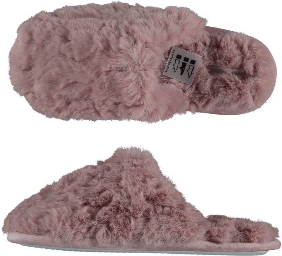 Apollo Dames Instap Slippers/pantoffels Roze- 42 Sloffen Volwassenen