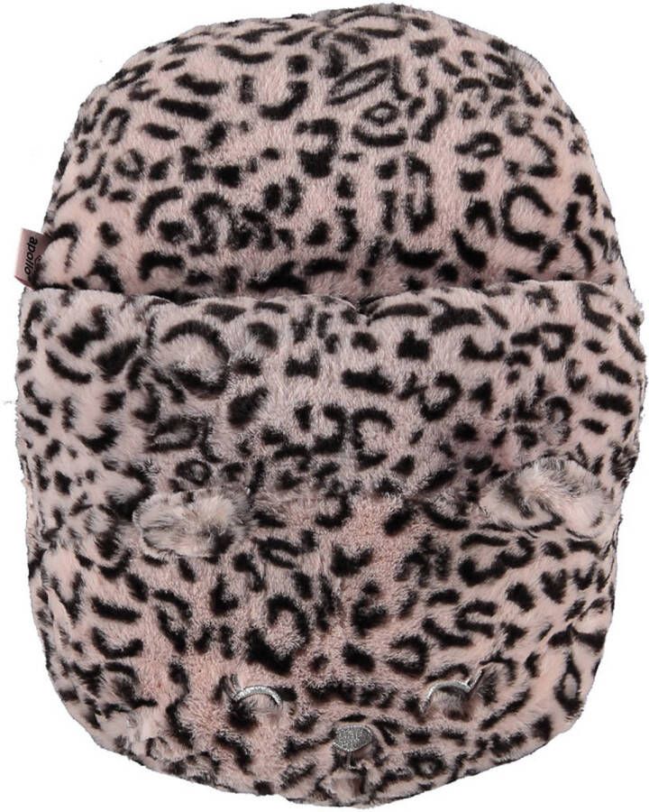 Apollo Grote Voetenwarmer Pantoffel/slof Cheetah Print Oud Roze One Size 30 X 27 Cm Sloffen Volwassenen