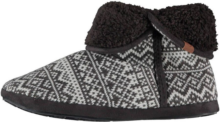 Apollo Heren Hoge Pantoffels/sloffen Gebreid Zwart- 42 Sloffen Volwassenen