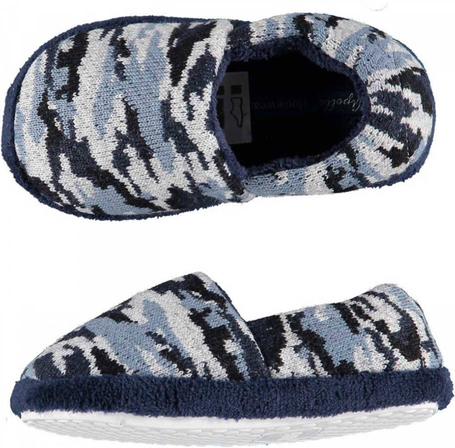 Apollo Jongens Instap Slippers/pantoffels Army Blauw- 30 Sloffen Kinderen