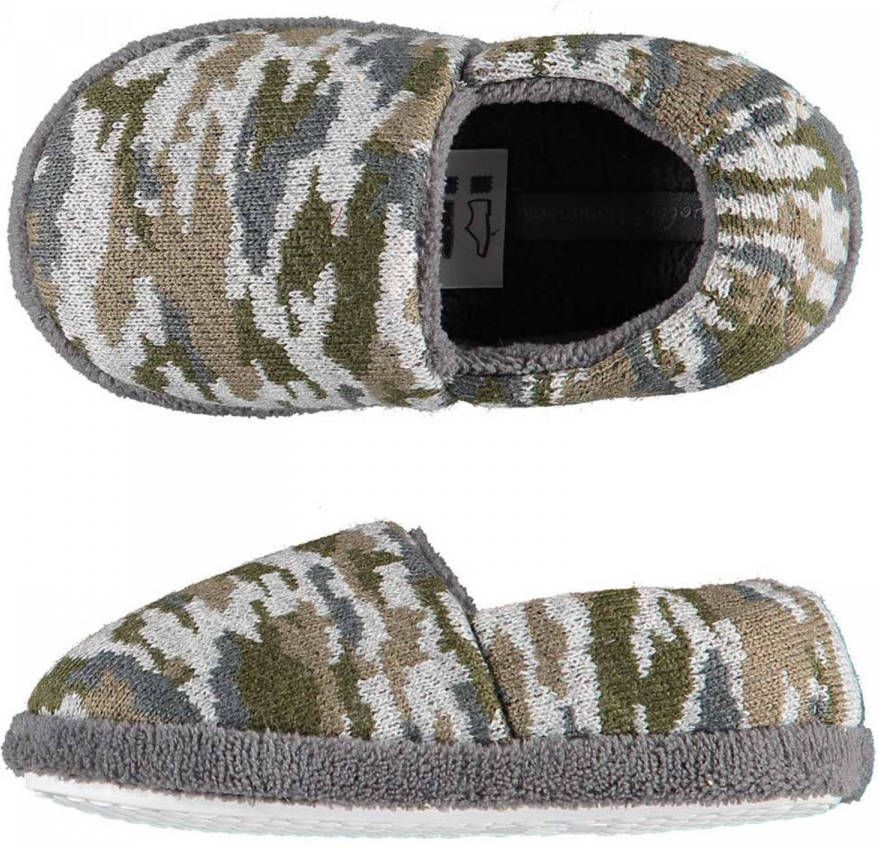 Apollo Jongens Instap Slippers/pantoffels Army Groen- 28 Sloffen Kinderen
