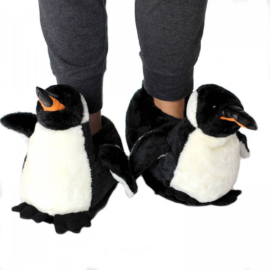 Merkloos Dierenpantoffels/sloffen Pinguin Voor Volwassenen M(37 38, 5) Sloffen Volwassenen