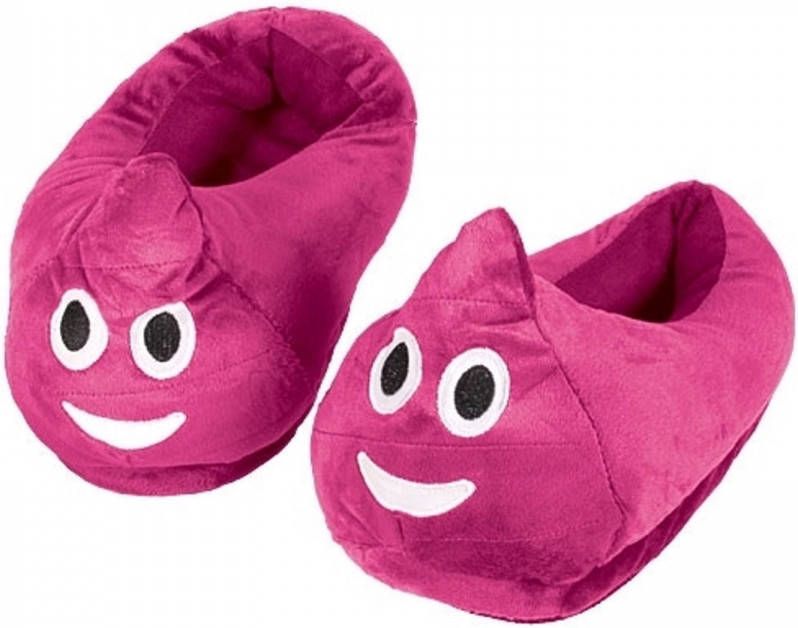 Merkloos Emoticon Sloffen Roze Poepjes Voor Kinderen 32 34 Sloffen Kinderen