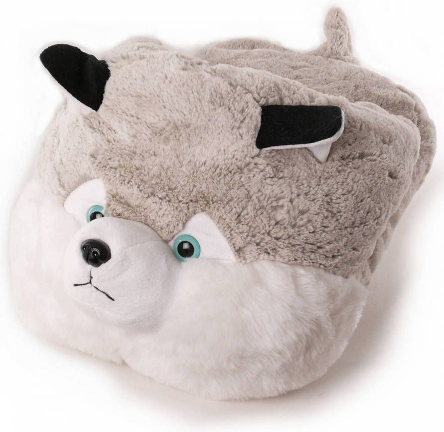 Merkloos Grote Husky Hond Voetenwarmer Slof Voor Kinderen/dames Sloffen Kinderen