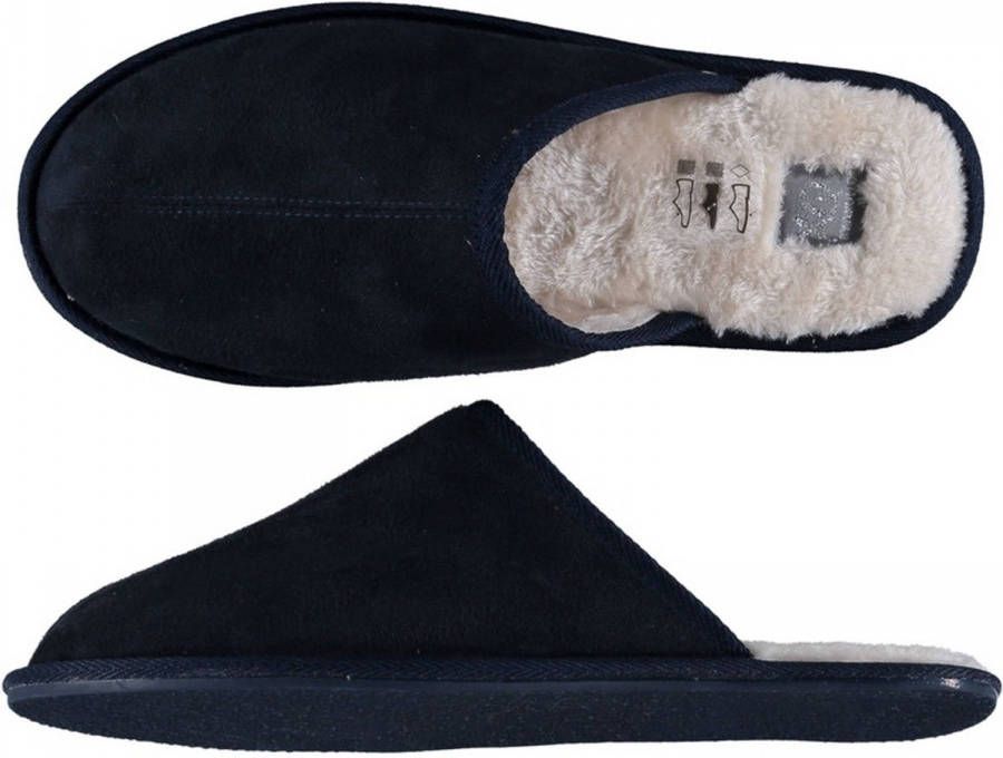Merkloos Heren Instap Sloffen/pantoffels Navy Blauw 46 Pantoffels