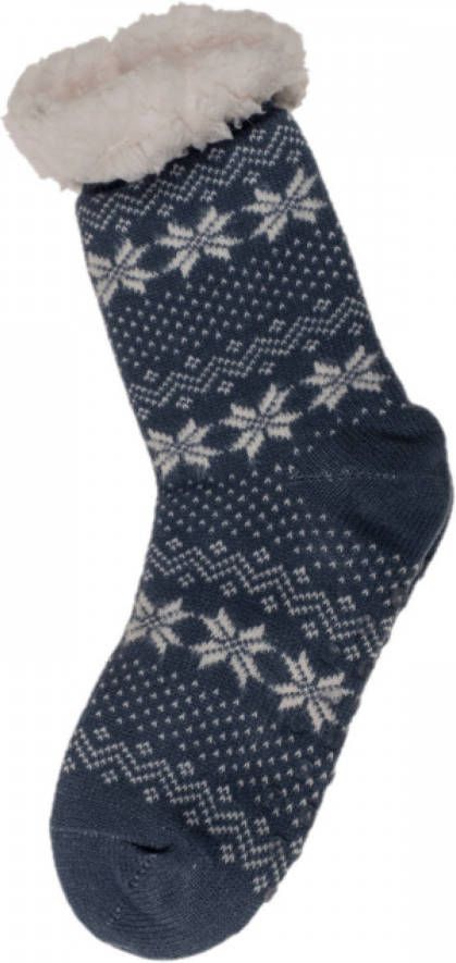 Out of the Blue Dames Anti slip Huissokken/slofsokken Blauw One size- 41 Huissokken