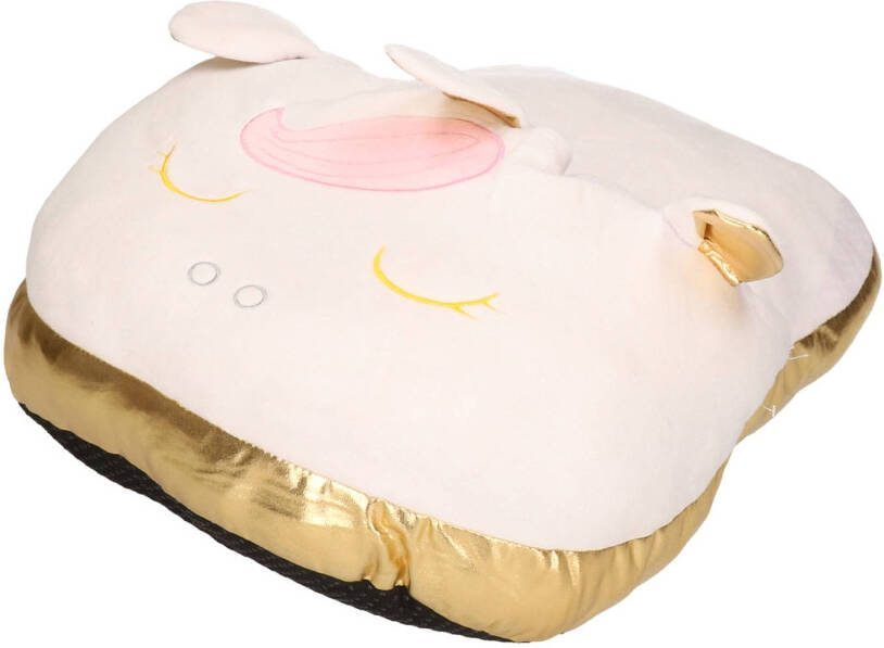 Shoppartners Eenhoorn Voetenwarmer Slof Wit Voor Meisjes/dames Sloffen Volwassenen