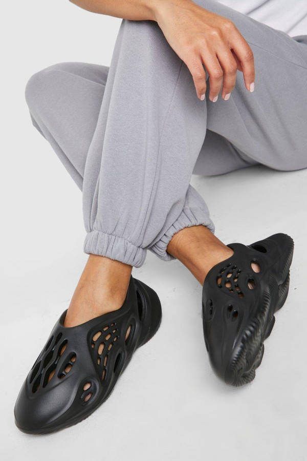 boohoo Instap Sloffen Met Cut Out Detail, Black