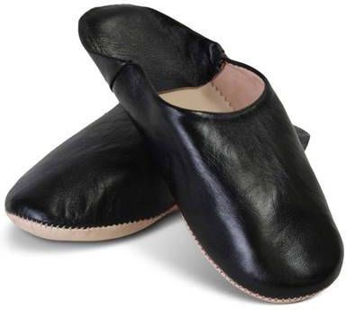 Safaary Marokkaanse Babouche Leer Zwart 40