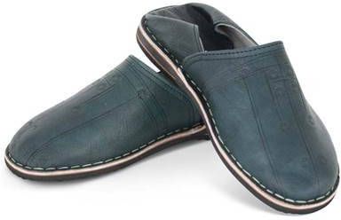Safaary Marokkaanse Babouches Heren Antraciet Blauw 41