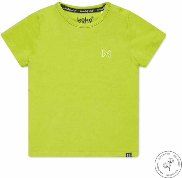 Koko Noko ! Jongens Shirt Korte Mouw -- Lime Katoen/elasthan