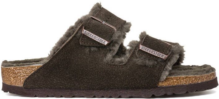 Birkenstock Pantoffels Arizona VL Lammfell Narrow Bruin