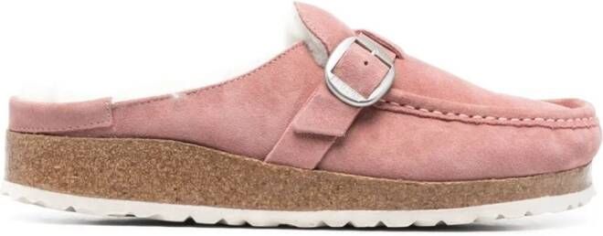 Birkenstock Buckley Shearling glijbanen , Roze, Dames