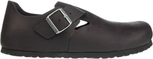 Birkenstock Londen geolied lederen schoenen , Zwart, Heren