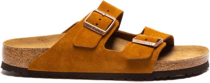 Birkenstock Schuifregelaars , Bruin, Heren