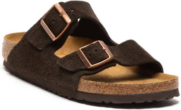 Birkenstock Schuifregelaars , Bruin, Heren