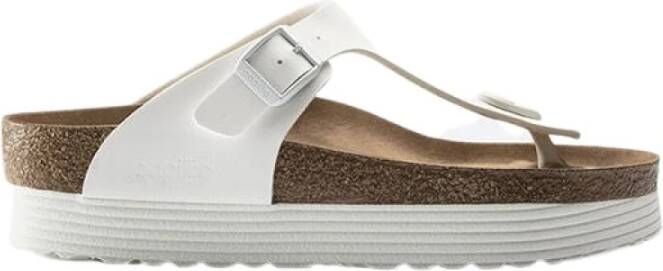 Birkenstock Gizeh Grooved Papillio Vegan , Wit, Dames