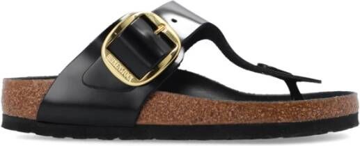 Birkenstock Gizeh Big Buckle Slides , Zwart, Dames