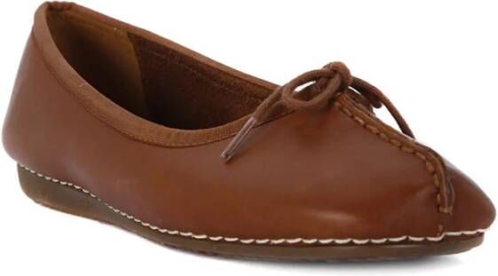 Clarks Ballerina freckle dk tan , Bruin, Dames