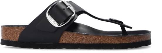 Birkenstock Gizeh Big Buckle Reguliere schuifregelaars , Zwart, Heren