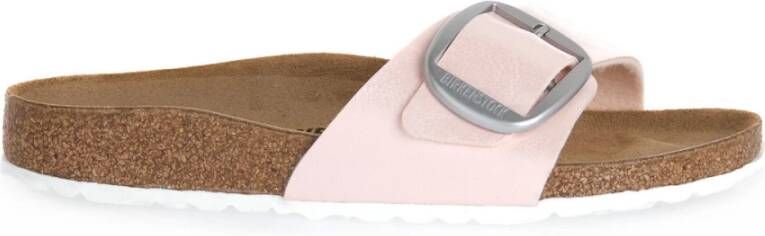 Birkenstock Madrid Big Buckle Garceful Calz Sliders , Roze, Dames