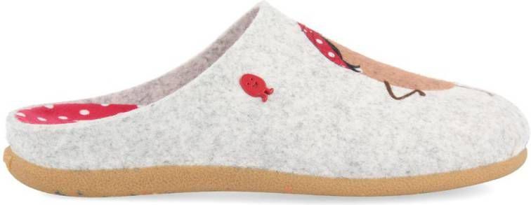 Hot Potatoes HP 57013 pantoffels grijs/rood