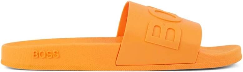 Hugo Boss Teenslippers & Sliders , Oranje, Heren