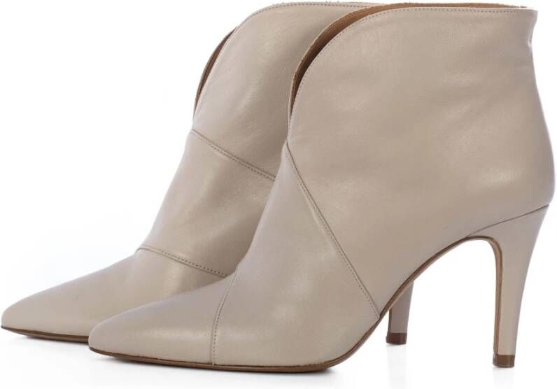 Toral lederen enkellaarzen , Beige, Dames