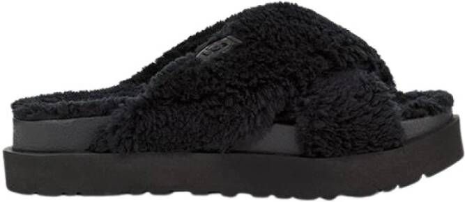 Ugg Fuzz Sugar Cross dia`s , Zwart, Dames