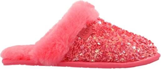 Ugg Scuffette II robuuste pantoffel met lovertjes voor Dames in Pink Jasmine,, Textiel