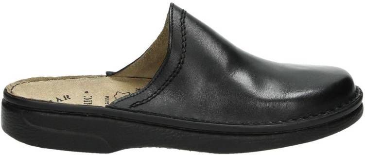 Nelson Anatomic leren pantoffels zwart