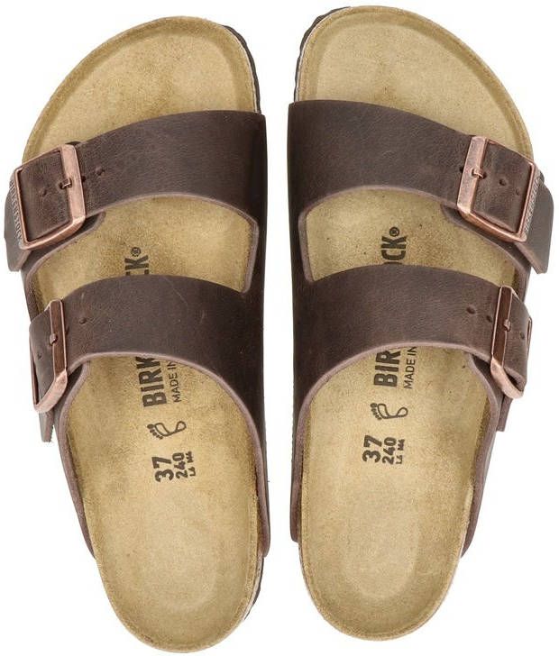 Birkenstock Arizona nubuck slippers bruin