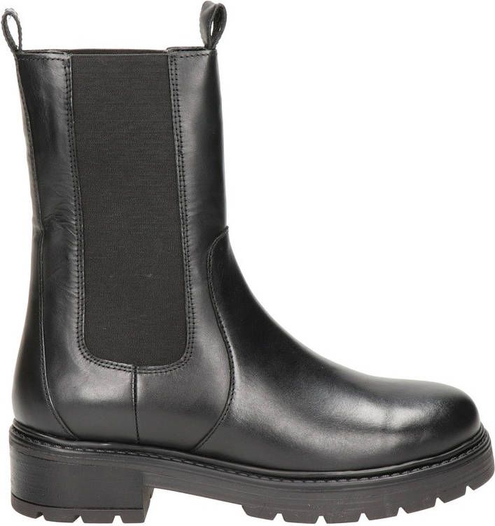 Nelson hoge leren chelsea boots zwart
