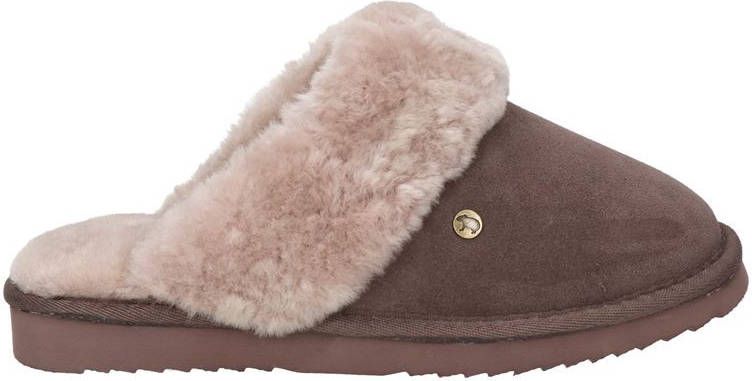Warmbat Australia suède pantoffels bruin